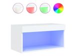 Syfax™ Mobile Porta Tv Con Luci Led Bianco 60X30X30 Cm