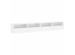 Syfax™ Mobili Tv A Parete 2Pz Bianchi 100X30X30 Cm Legno Multistrato
