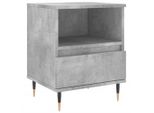 Syfax™ Comodino Grigio Cemento 40X35X50 Cm In Legno Multistrato
