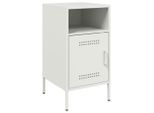 Syfax™ Comodino Bianco 36X39X68 Cm In Acciaio