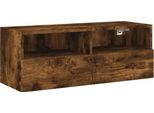 Syfax™ Mobile Tv A Parete Rovere Fumo 80X30X30 Cm In Legno Multistrato