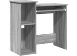 Syfax™ Scrivania Mensole Grigio Sonoma 84X40X78 Cm Legno Multistrato