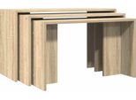 Syfax™ Tavolini Impilabili 3 Pz Rovere Sonoma In Legno Multistrato