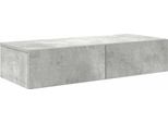 Syfax™ Scaffale A Parete Con Cassetti Grigio 80X33X17 Cm In Truciolato
