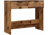 Syfax™ Tavolo Consolle In Legno Vecchio 90X36X75 Cm Legno Multistrato