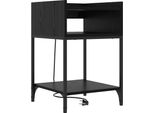Syfax™ Armadio Da Notte Rovere Nero 40 X 40 X 61 Cm Legno Multistrato