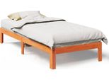 Syfax™ Giroletto Senza Materasso Marrone Cera 90X200 Cm Massello Pino