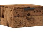 Syfax™ Comodino A Muro Legno Antico 34X30X20 Cm