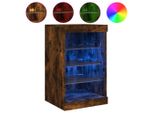 Syfax™ Credenza Con Luci Led Rovere Fumo 41X37X67 Cm