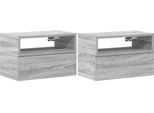 Syfax™ Comodini A Muro 2 Pz Grigio Sonoma 45X26X28,5 Cm