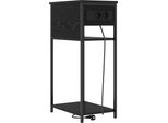 Syfax™ Armadio Da Notte Rovere Nero 41 X 28 X 76 Cm Legno Multistrato