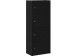 Syfax™ Libreria Rovere Nero 40X24X102 Cm In Legno Multistrato