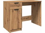 Syfax™ Scrivania Rovere Artigianale 100X50X75 Cm In Legno Multistrato