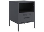Syfax™ Comodino Antracite 36X39X50,5 Cm In Acciaio