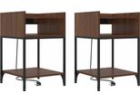 Syfax™ Armadio Da Notte 2 Pcs Rovere Marrone 40 X 40 X 61 Cm