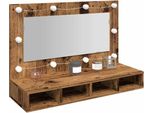 Syfax™ Mobile A Specchio Con Led Legno Antico 90X31,5X62 Cm