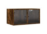 Syfax™ Mobile A Muro Con Ante In Vetro Rovere Fumo 68,5X37X35 Cm