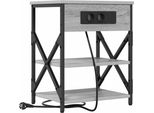 Syfax™ Armadio Da Notte Con Lo Scaffale Grigio Sonoma 41 X 31 X 51 Cm