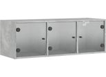 Syfax™ Mobile A Muro Con Ante In Vetro Grigio Cemento 102X37X35 Cm