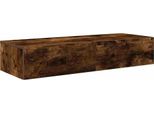 Syfax™ Scaffale A Parete Con Cassetti Fumo 100X36X19 Cm In Truciolato