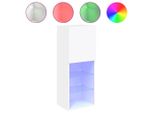 Syfax™ Mobile Tv Con Luci Led Bianco 40,5X30X102 Cm