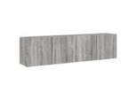Syfax™ Mobili Tv A Parete 2Pz Grigio Sonoma 80X30X41 Cm