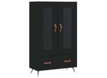 Syfax™ Credenza Nera 69,5X31X115 Cm In Legno Multistrato