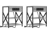 Syfax™ Armadio Da Notte 2 Pcs Grigio Sonoma 41 X 31 X 51 Cm