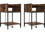 Syfax™ Armadio Da Notte 2 Pcs Rovere Fumé 40 X 40 X 61 Cm