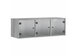 Syfax™ Mobile A Muro Con Ante In Vetro Grigio Sonoma 102X37X35 Cm