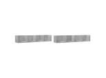 Syfax™ Mobili Parete 2 Pz Grigio Cemento 99X18X16,5 Cm In Multistrato