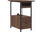 Syfax™ Armadio Da Notte Con Cassetto Rovere Marrone 60 X 30 X 61 Cm