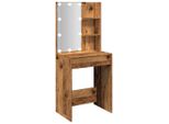 Syfax™ Toeletta Con Led Legno Antico 60X40X140 Cm