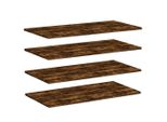 Syfax™ Mensole Parete 4Pz Rovere Fumo 80X40X1,5 Cm Legno Multistrato