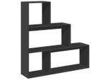 Syfax™ Libreria Divisorio 3 Ripiani Nera 123X29X123 Cm In Truciolato