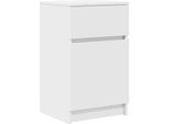 Syfax™ Comodino Bianco 39X35X65 Cm In Legno Multistrato