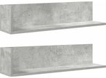 Syfax™ Mensole A Muro 2Pz Grigio Cemento 75X16,5X16,5 Cm In Truciolato