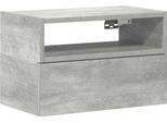 Syfax™ Comodino A Muro Grigio Cemento 45X26X28,5 Cm