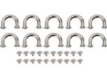 10 Set Borsa Bow Bridge U Forma Metallo D Anello Fibbie Fibbie Per Borse Collane Borse A Spalla Argento