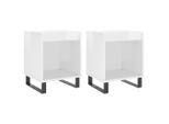 Syfax™ Comodini 2Pz Bianco Lucido 40X35X50 Cm In Legno Multistrato