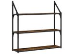 Syfax™ Scaffale Parete 3 Ripiani Rovere Fumo 80X21X78,5 Cm Multistrato
