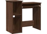 Syfax™ Scrivania Mensole Rovere Marrone 84X40X78 Cm Legno Multistrato