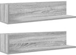 Syfax™ Mensole A Parete 2Pz Grigio Sonoma 75X16,5X16,5Cm In Truciolato