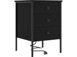 Syfax™ Armadio Da Notte Rovere Nero 42 X 41 X 61 Cm Legno Multistrato