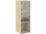 Syfax™ Mobile A Muro Con Ante In Vetro Rovere Sonoma 35X37X100 Cm