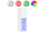 Syfax™ Mobile Tv Con Luci Led Bianco 30,5X30X102 Cm