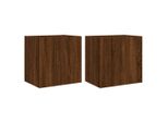 Syfax™ Mobili Tv Muro 2Pz Rovere Marrone 40,5X30X40 Legno Multistrato