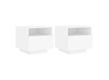 Syfax™ Comodini Con Luci Led 2Pz Bianchi 40X39X37 Cm