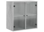 Syfax™ Mobile A Muro Con Ante In Vetro Grigio Sonoma 68X37X68,5 Cm