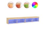 Syfax™ Mobili Tv Con Luci Led 2Pz Rovere Sonoma 100X30X30 Cm